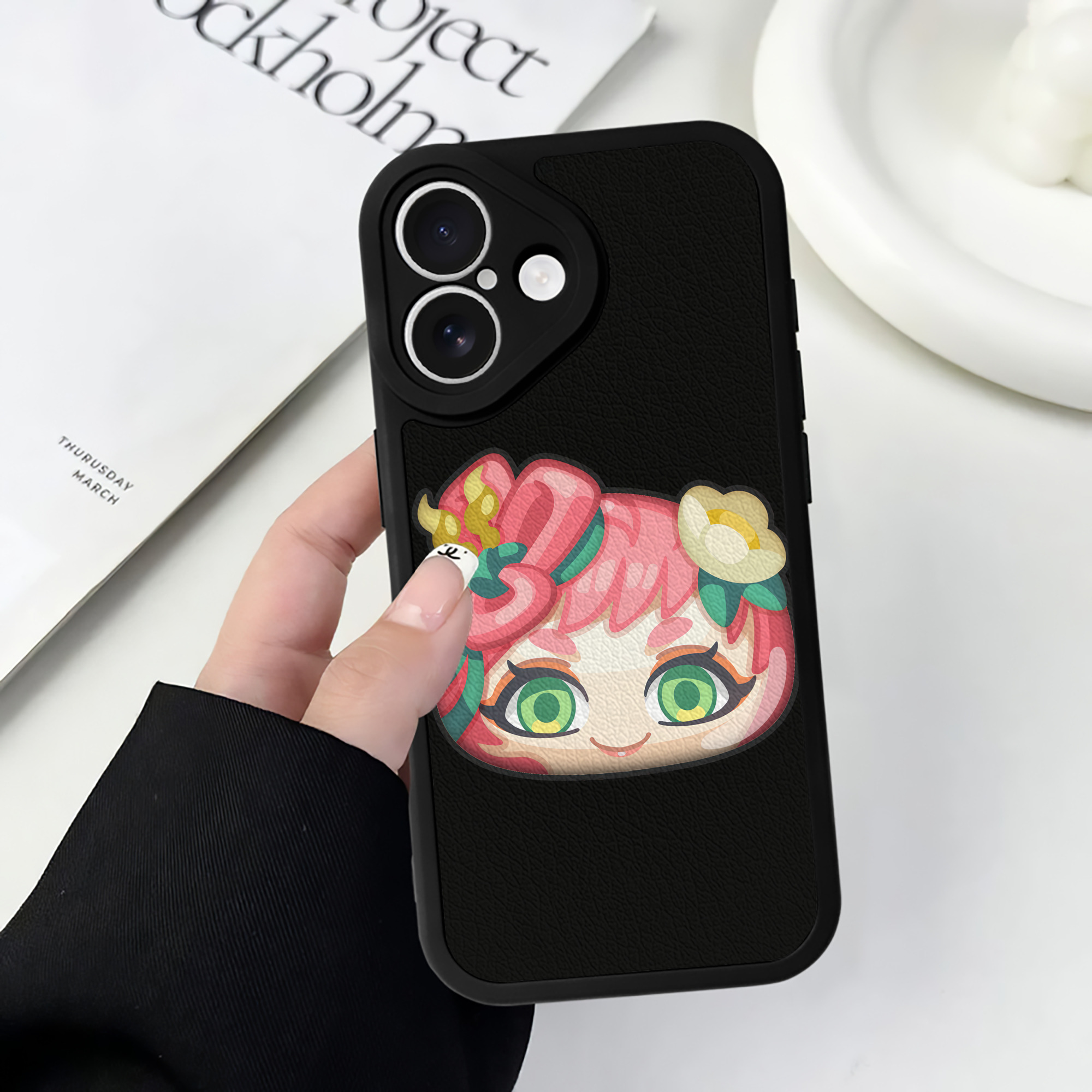 （画像用） 妖怪ウォッチ Yo-kai Watch 【iPhone 16シリーズ対応】シリコンスマホケース（レザー調） 材質：シリコン